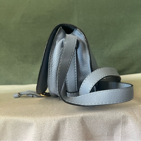 Chloe Mini Marcie Crossbody Bag Blue Gray - Picture 10 of 16